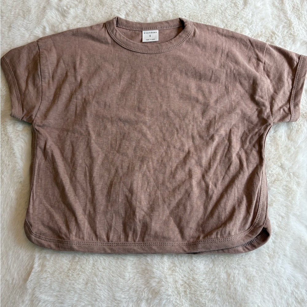 Kids Pink/ Brown Short Sleeve Tee
